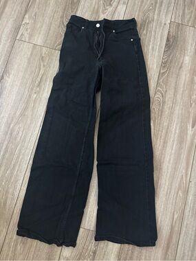 H&M Black Wide Leg Flare Jeans